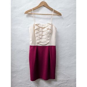 SANDRO Silk Colourblock Dress Size 2 Small NWT Retail $410